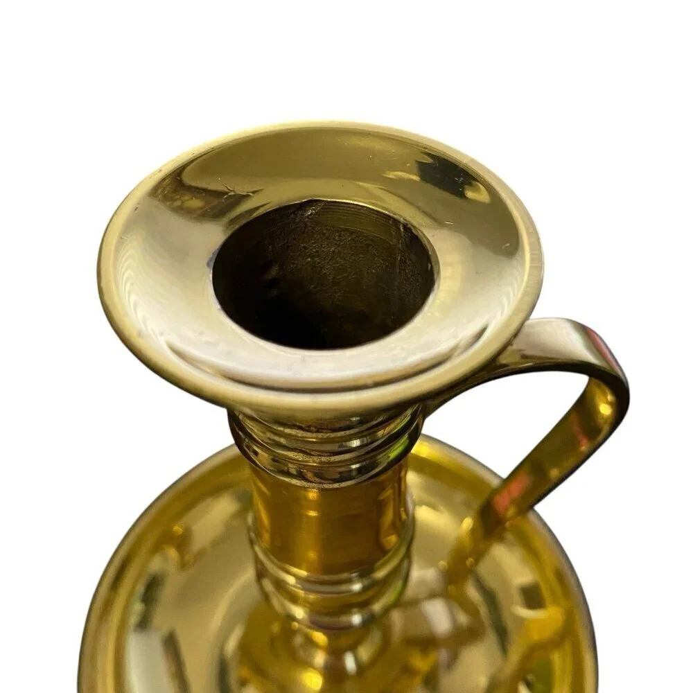 Brass Chamberstick Candle Holder 4.5